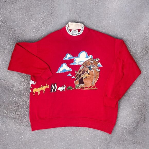 Vintage 90s Noahs Arc Collared Crewneck - Picture 5 of 8